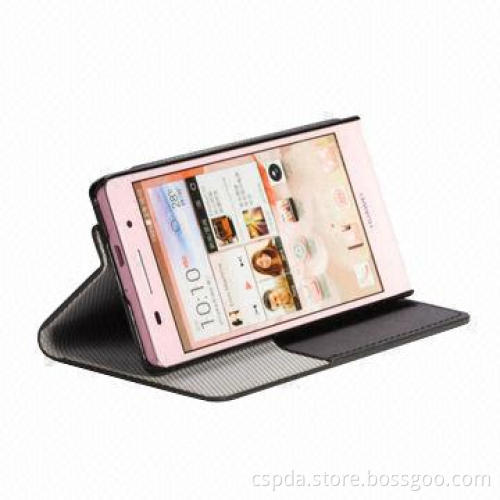 Folio PU Leather Mobile Phone Case for Huawei Ascend P6